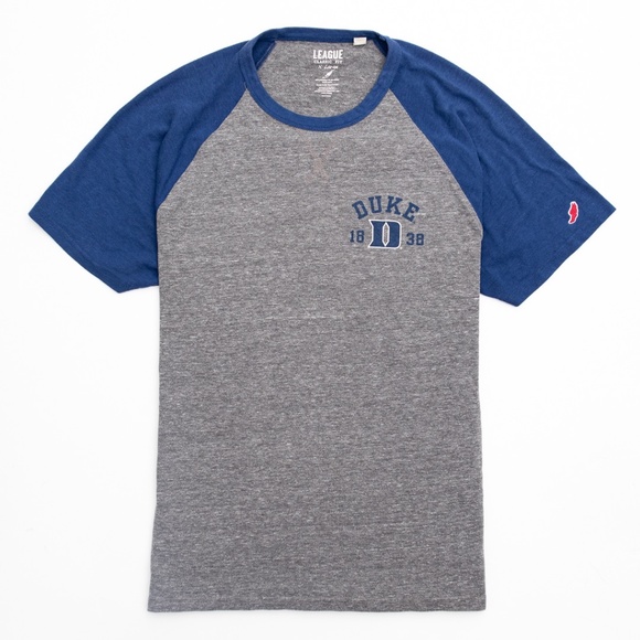 Duke Blue Devils Two Tone Crew Neck Short Sleeve Raglan T-Shirt Size X-Large - Picture 2 of 5